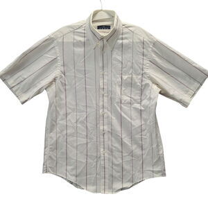 Enro Mens Button Up Shirt Multicolor Size 16 Cotton Blend Short Sleeve Collar